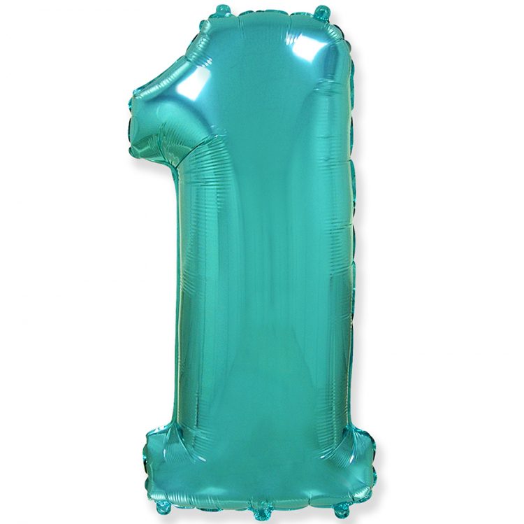 Шар Цифра "1" тиффани / One