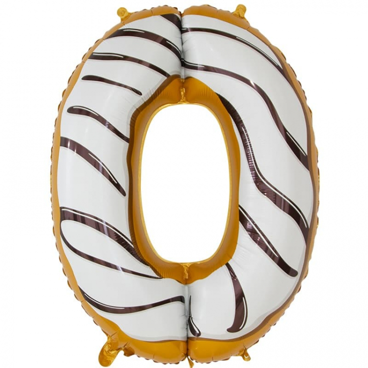 Шар Цифра "0" Пончик (в упаковке)