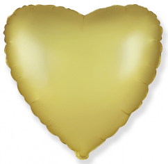 Шар Сердце, Золото Сатин / Gold Satin (в упаковке)